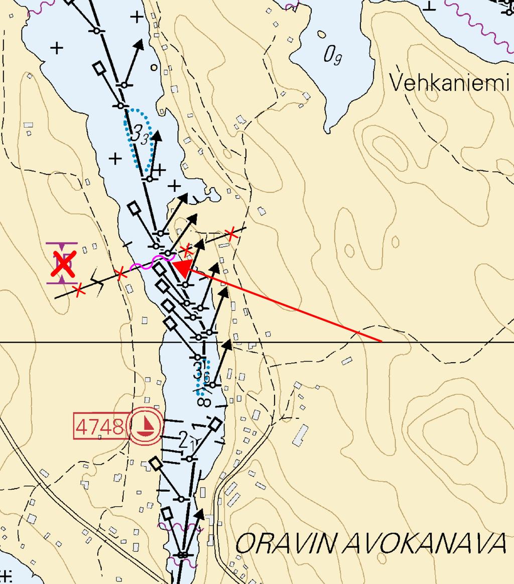 Kuva viitteeksi, karttaotteet ei merikartan mittakaavassa / Bild för referens, kortutdrag inte i sjökortets skala / Image for reference, chart extracts not to scale of chart ( FTA,