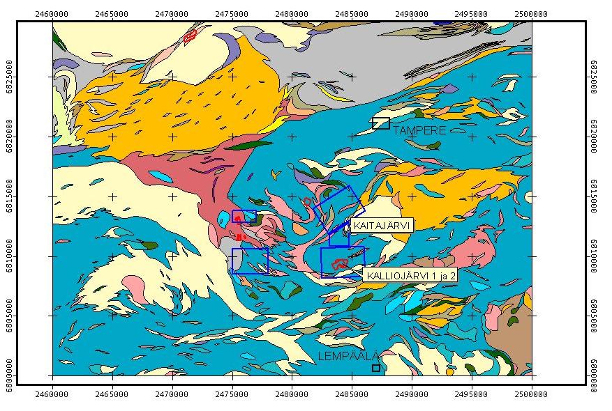 JOHDANTO Tutkimusten lähtökohta Malmitutkimusten lähtökohtana on ollut Geologian tutkimuskeskuksen tulokset Lempäälän Kalliojärven alueen työmailla, jotka geologi Petri Rosenberg on raportoinut 17.3.