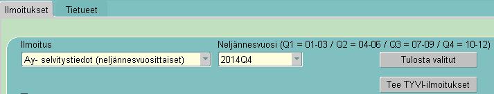 2014Q1 (= 201401,201402,201403) Puolivuosittainen näkyy puolivuosi esim. 2014H1 (=201401.