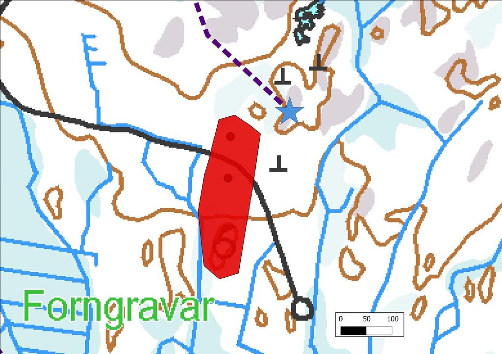 7 Kartta 4. Petalax-Ribäcksbergen/Flatbergen ja tien eteläpuolella sijaitseva röykkiöalue Petalax-Rimossen E rajattuna.
