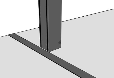Väliseinä - vaaka-asennus (1/3) Asennus tulee toteuttaa rakennesuunnitelmien mukaisesti. Aloita asennus alhaalta ylös siten, että paneelin urospontti on ylöspäin. Etene pilariväli kerrallaan.