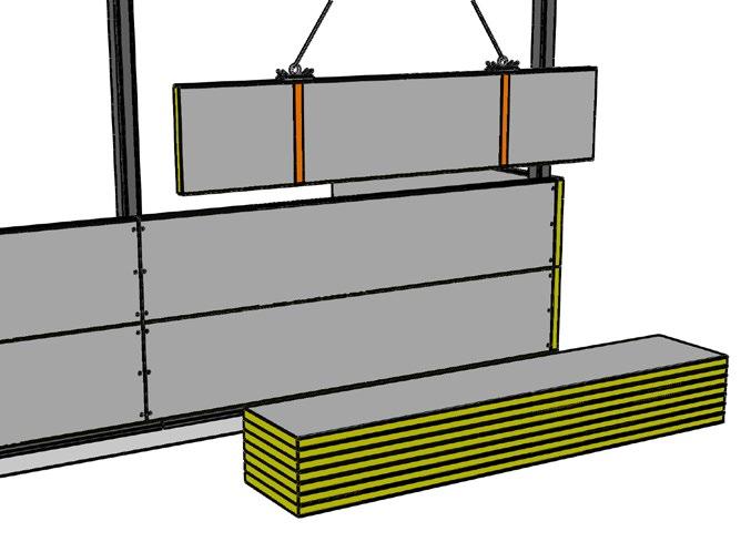 Paneelien asennussuunnat ja kiinnittäminen Sandwich panel SPA -paneelit asennetaan joko vaakaan, pystyyn tai diagonaalisesti.