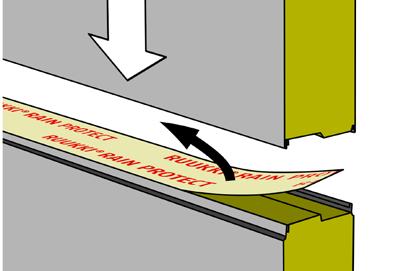 Näin villa voidaan tiivistää helposti seuraavan pilarivälin paneelien avulla tai kulmassa vastakkaisen paneelin avulla.