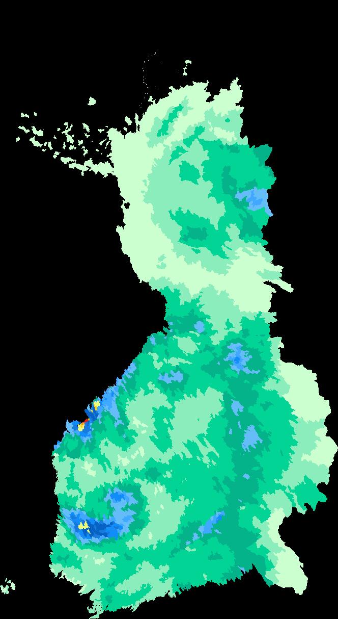 Vuorokautinen valuma-aluekohtainen sade 2010.11.03 11.