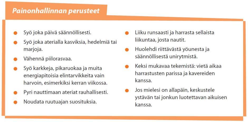 terveyttä 7 Lihomisen syitä Energiankulutusta vähentäviä tekijöitä: Ympäristö on suunniteltu