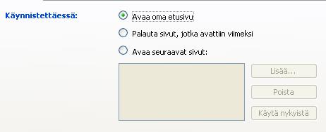 Valintojen tekeminen Radiopainikkeet Vaihtoehtojen joukosta voi valita vain yhden Toisensa poissulkevat vaihtoehdot Oletusarvo