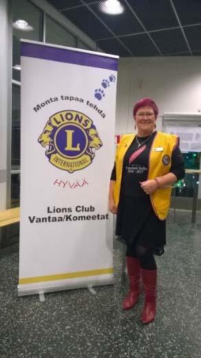 MUISTAMISET JA PALKITSEMISET Lippuun Centennial Service Challenge 2015 2016 Tuula Kouhialle, Raili Schwabille ja Elli Yliportimolle Silver Centennial palkinto jäsenhankinnasta Liisa Pelkoselle Gold