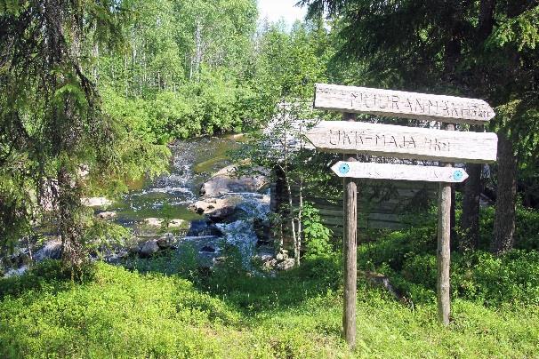 Tavimäen ylityksen jälkeen polku laskeutuu