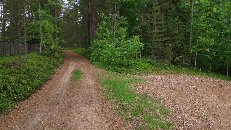 Käänny Y-risteyksessä ennen keltaista ortodoksista Pyhän Kolminaisuuden kappelia ja