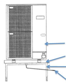 VDR950/1050FI Sulatusvesikaukalo - Altaan sulatusvesikaapeli ei sisälly toimitukseen (soveltuva sulatusvesikaapeli 120T/75W toimitetaan lisävarusteena) -