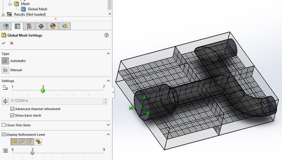 5.4 Elementtiverkon tiheys Flow Simulation antaa vapaat kädet muokata elementtiverkon tiheyttä kokoonpanossa, osissa tai jopa pienissä yksityiskohdissa.