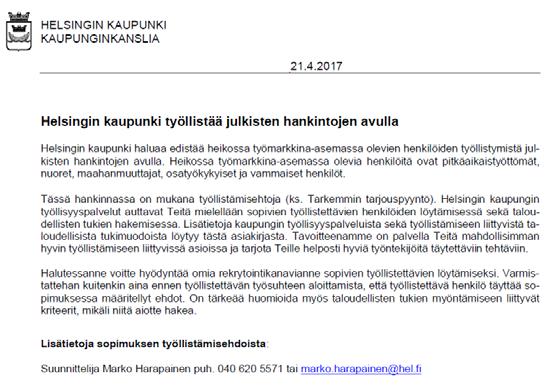 rekrytointiavusta, oppisopimuskoulutuksesta, saatavilla olevista taloudellisista tukimuodoista sekä