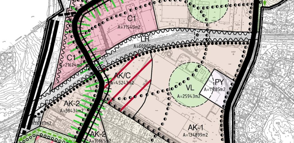 Maaperäkartta Rantaradan ympäristöstä selvitysalueella (pohjakarttojen lähde: Espoon kau Kuva 2. punki).