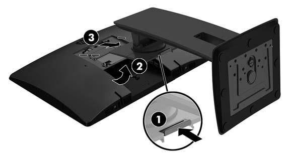 Korkeussäädettävän telineen poistaminen Telineen poistaminen: 1. Poista tietokoneesta kaikki siirrettävät tietovälineet, kuten optiset levyt ja USB-muistitikut. 2.