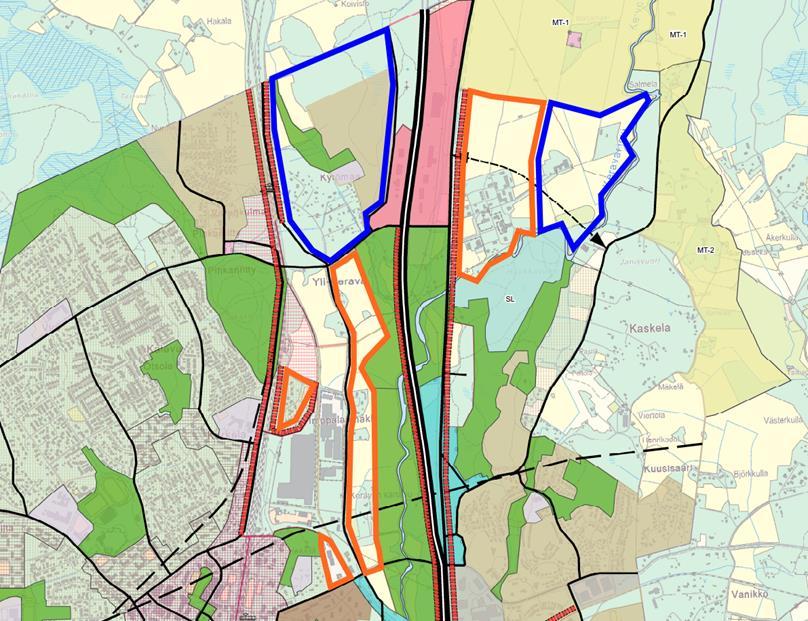4.3.3 Melun lisääntymisen vaikutukset suunnittelualueella Liikennejärjestelmäsuunnitelman (2014) mukaan vuonna 2035 melutasot sekä tie- että raideliikenteen osalta ovat pääosin suuremmat kuin