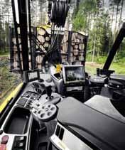 energiapuun kuljetuksessa. Ohjaamo ja ohjausjärjestelmä Tilava, hiljainen ja ergonominen ohjaamo pitää yllä työtehoa.