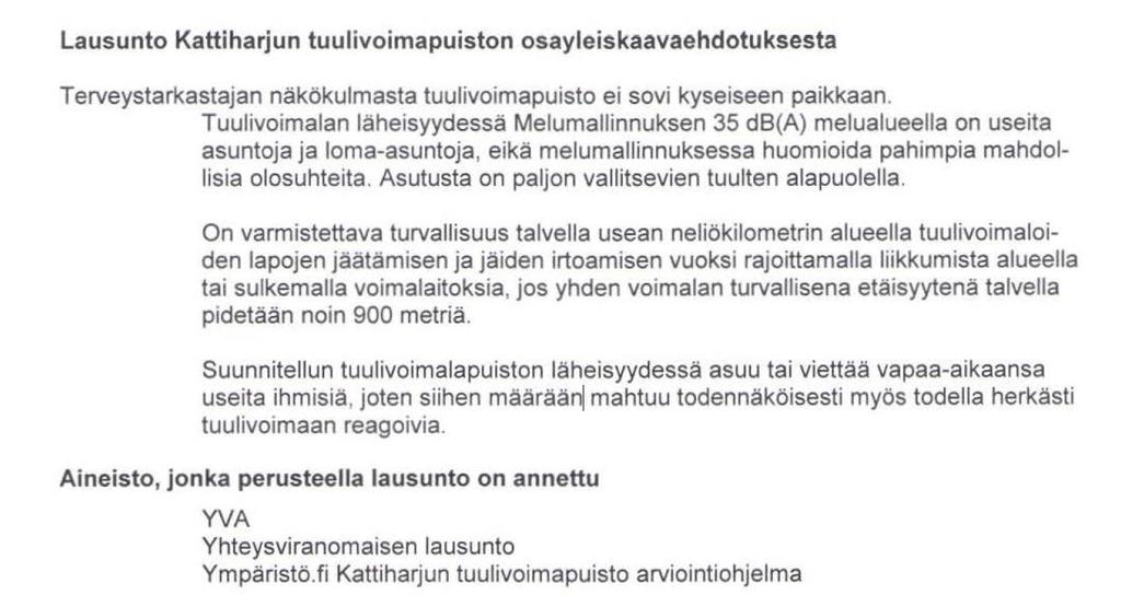 FCG SUUNNITTELU JA TEKNIIKKA OY Muistio 4 (8) SEINÄJOEN ALUEEN YMPÄRISTÖTERVEYDENHUOLTO Tuulivoimapuiston 40 db:n melualueelle ei sijoitu asuin- tai lomarakennuksia.