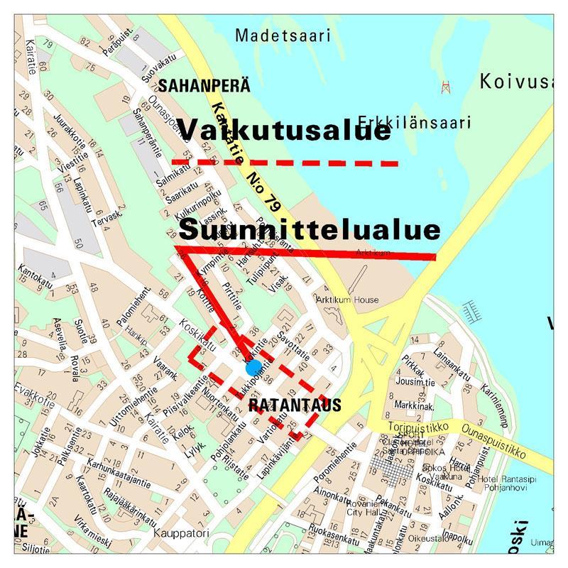 kaupunginosan korttelin 126 tontilla 1 ja 2. Alue sijoittuu noin 0.