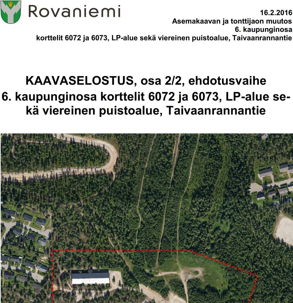 16.2.2016 Asemakaavan ja tonttijaon muutos 6.