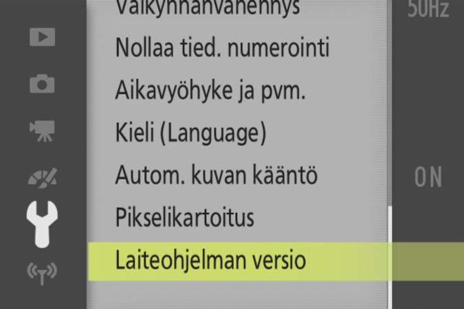 5 Päivitä laiteohjelma Huomaa, että kameran mallista riippuen päivityksen aikana näkyvät valintaikkunat ja ilmoitukset saattavat poiketa tässä esitetyistä.