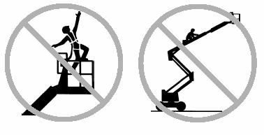 Älä kiipeä korista alas sen ollessa ylhäällä. Pidä korin lattia puhtaana romusta yms. Laita korin portit kiinni ennen laitteen käyttöä.