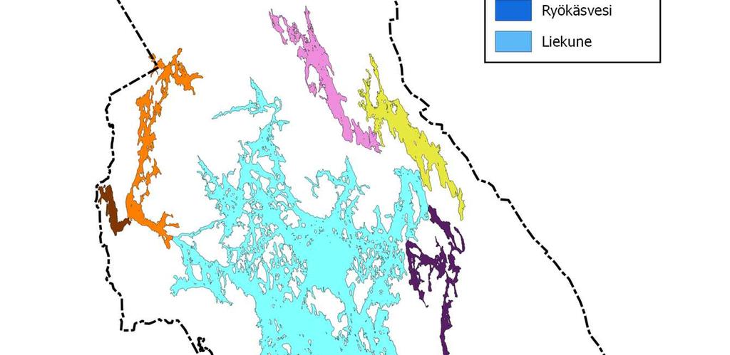 E = Etelä-Puula (Suonsalmen eteläpuoli) Liekune, Ryökäsvesi, Vahvajärvi K = Keski-Puula (Puulan keskiosa) Puulaveden keskiosa, Simpiänselkä, Karttuunselkä Edellä mainittujen osa-alueiden lisäksi