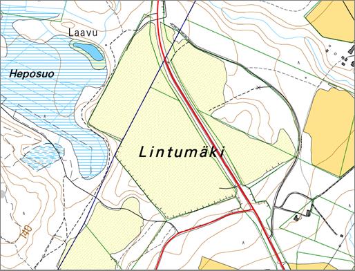 Kaavanmuutoksen lopullinen rajaus tarkentuu suunnittelutyön aikana. Kuva: Suunnittelualueen sijainti 1.