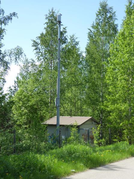 LAITEPAIKKA ALUSTAVA SELVITYS TÄLLÄ SUUNNITELMALLA EI SAA TOTEUTTAA KOHDETTA 5 Nykytilanne: Vanha 12m korkean pylväs, joka on