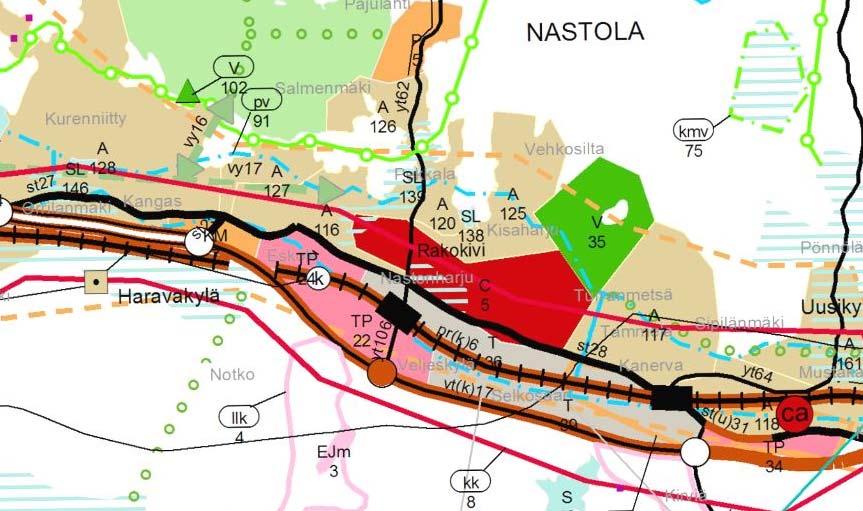 Selostus A-2657 8 (13) 3.2 Suunnittelutilanne 3.2.1 Kaava-aluetta koskevat suunnitelmat, päätökset ja selvitykset Maakuntakaava Ote Päijät-Hämeen maakuntakaavasta.