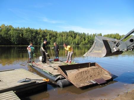 sedimentin päälle.