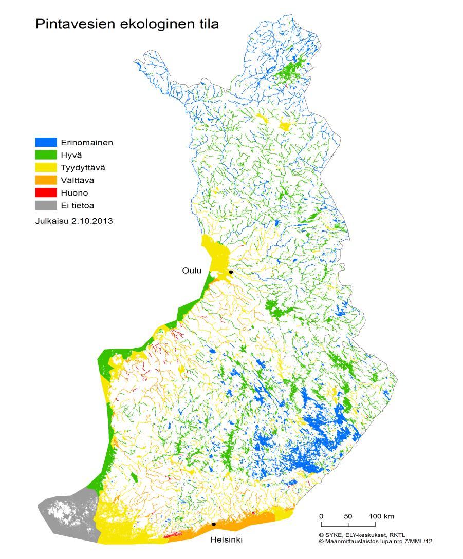 Pintavesien ekologinen tila v.