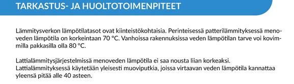 lämmityslaitteistoa Ennakkohuollolla kustannukset kuriin Kiinteistöissä tekniikka