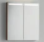 CM: LED 2X4,5W, 2X5 lm CM: LED 2X5,6W, 2X425 lm CM: LED 2X6,W, 2X5 lm 90 CM: LED 2X,9W, 2X620 lm Mattavalkoinen kehystetty peili, kiinteällä lasihyllyllä ja tyylikkäällä Jupiter valaisimella.