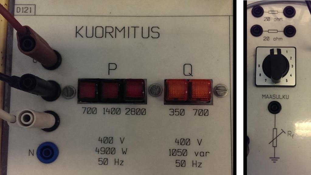 24 KUVA 7. Kuorman ja maasulun säätökytkimet 3.