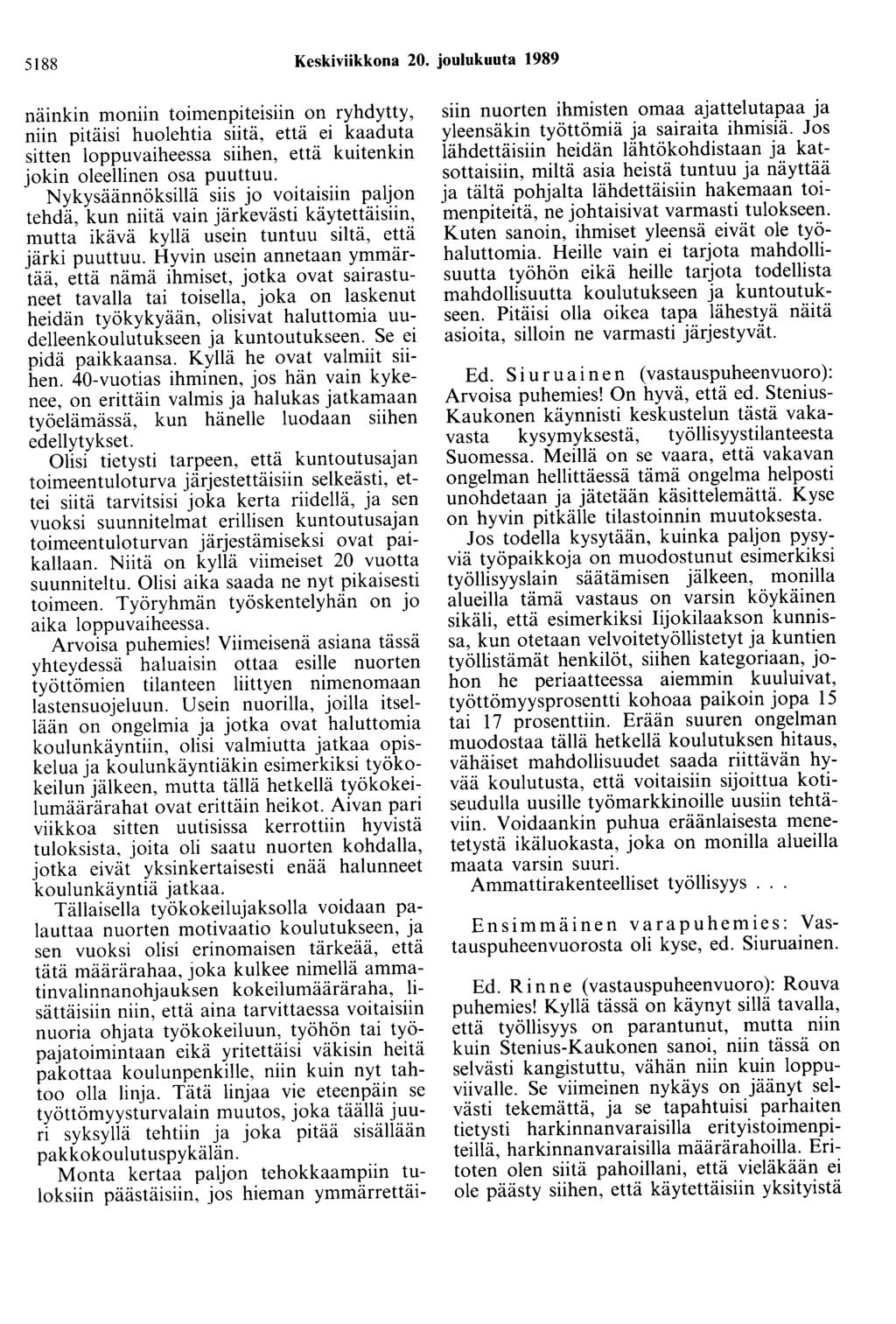 5188 Keskiviikkona 20.