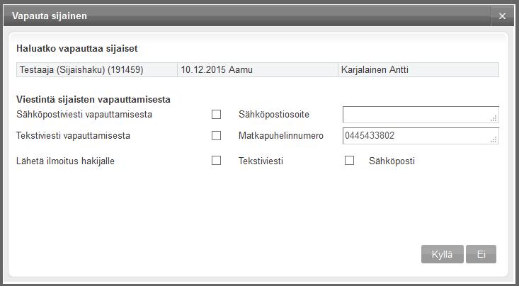 Steppiasiakkaat voivat pyytää muutoksen tekemistä viestiasetuksiin Kuntarekryn asiakastuesta, sillä Steppipääkäyttäjä ei voi muokata järjestelmän asetuksia (moduulien etusivuilla ei ole linkkiä