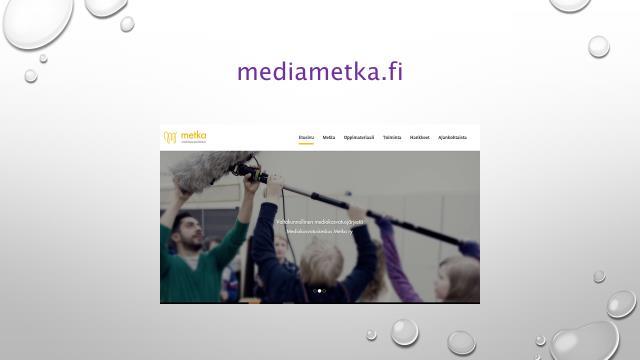 Metka on Suomen vanhin mediakasvatukseen keskittyvä toimija, ensi vuonna Metkan perustamisesta tulee kuluneeksi 60 vuottaa.