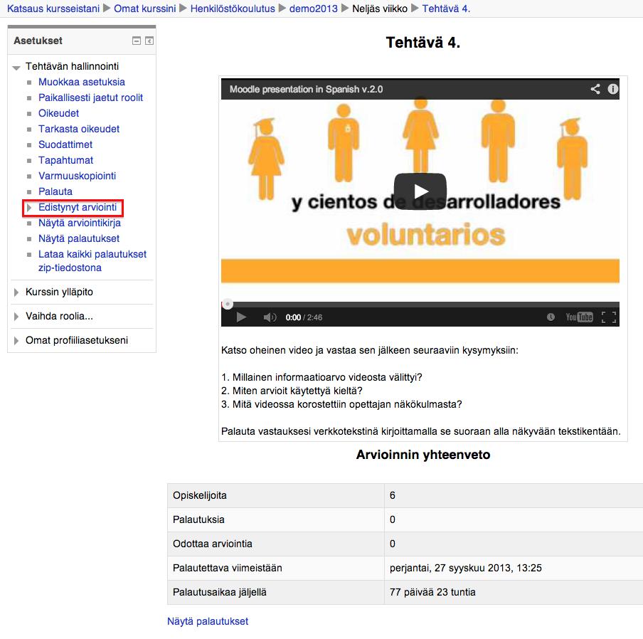 Arviointimatriisi Tehtävään voi perinteisen arviointitavan tilalle ottaa käyttöön monipuolisemman matriisiarvioinnin tai arviointioppaan. Arviointimatriisin peruslogiikka: 1. 2. 3. 4.