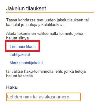 kirjoittamalla lehden nimi hakukenttään tai klikkaa lehden nimeä lehtiluettelo kohdassa