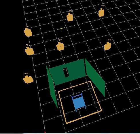 Rasti 1 WC Pistoolirasti Toiminta: Lähtöasento istuen penkillä jalat vyöllä yhteen solmittuna pistooli lipas kiinnitettynä lataamattomana kaukalossa.