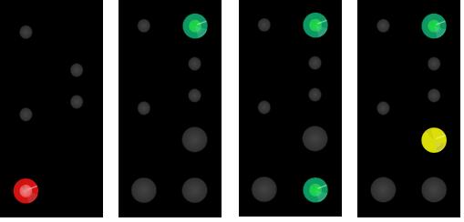 14 Pääopastimella voidaan näyttää seuraavia opasteita: - Seis (Halt), jolloin opastinta ei saa ohittaa - Aja (Frei), opastimen saa ohittaa - Aja 60 km/h (Frei mit 60 km/h), opastimen saa ohittaa,