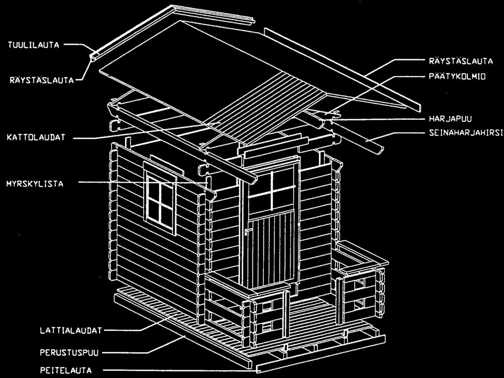 Leikkimökki Lillevilla 1 2000 mm x 2000 mm terassi