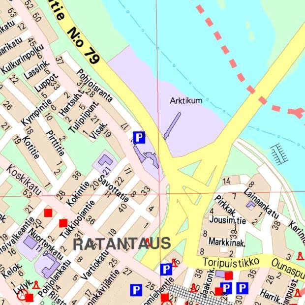 SUUNNITTELUALUE Kuva 2. Suunnittelualueen sijainti. Kaavamuutosalue sijaitsee Rovaniemen kaupungin 3. kaupunginosassa.