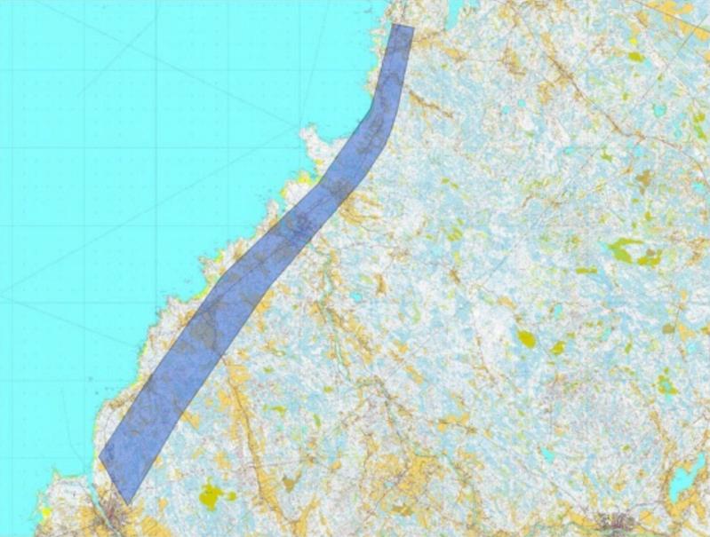 10 Kuva 7. Muuton pullonkaula-alue Kalajoen-Pyhäjoen rannikolla (Hölttä 2013). Kuva 8. Muuton pullonkaula-alue Iin seudulla (Hölttä 2013).