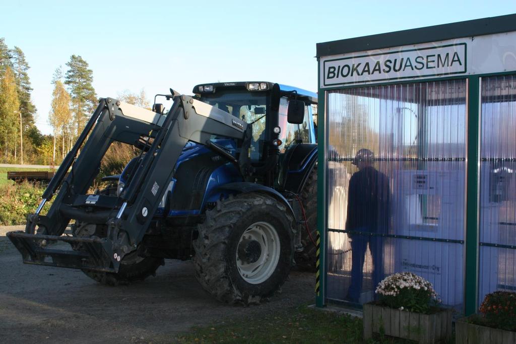 Biokaasun käyttö työkoneessa 15.