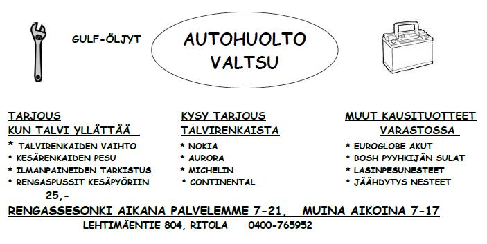 HAKOJÄRVEN KYLÄYHDISTYS RY TIEDOTTAA TEE TARJOUS Hakojärven kyläyhdistys ry tarjoaa tehtäväksi Jouttilan varaus- / yleishoidon työn. Lisätietoja voi kysellä nykyiseltä työnhoitajalta puh.