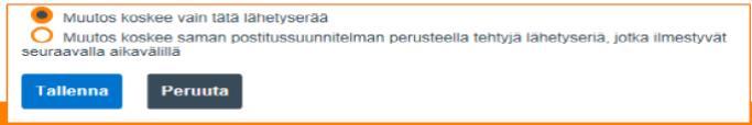 Järjestelmä yhdistää ja liittää kaikki taulukot koskemaan samaa tilausta Tässä vaiheessa tilausta voit myös liittää tilaukselle infokoodin ( max 15 merkkiä), joka näkyy myös lehtilaskulla sekä