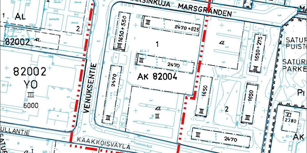 2012 OTE AJANTASA- ASEMAKAAVASTA ALUSTAVA RAJAUS Suunnittelualue sijaitsee Mikkolan kaupunginosassa Venuksentien ja