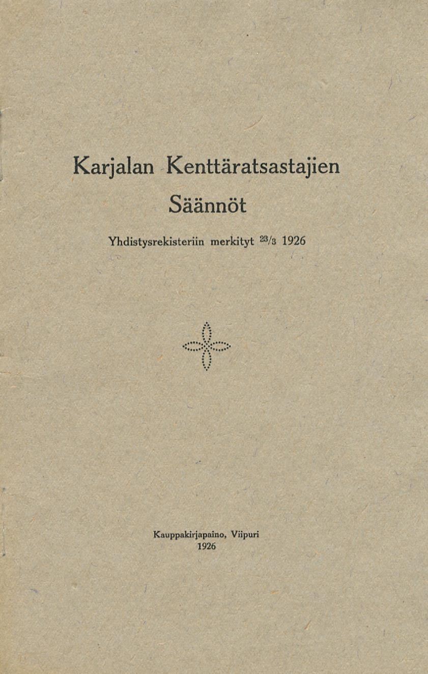 Karjalan Kenttäratsastajien Säännöt