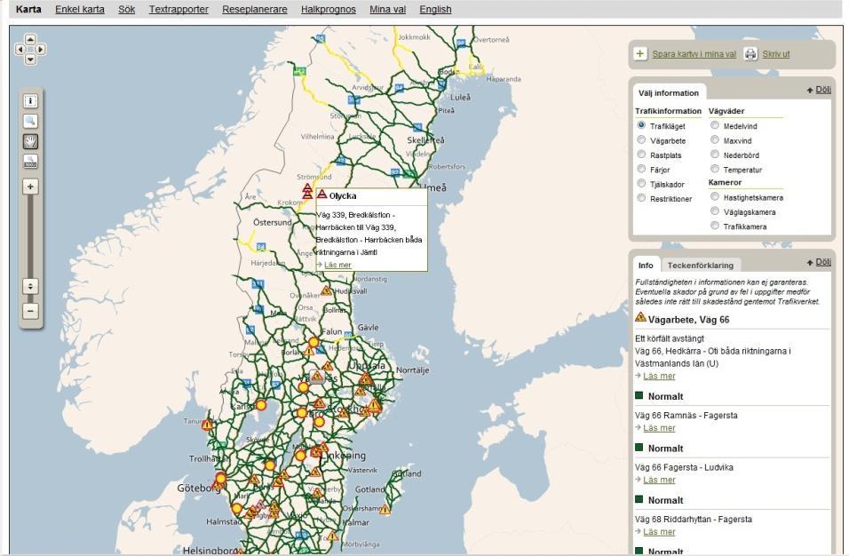 tieliikenteen tilannekuva kuitenkin sisältää tietoja: Tieliikenteeseen vaikuttavista häiriöistä